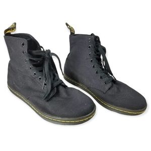 Dr. Martens Black Canvas Alfie High Top Sneakers Unisex Size M8/W9